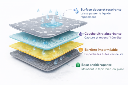 PawPure™ - Le tapis absorbant lavable pour chien (80 × 90 cm)